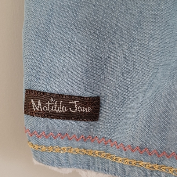 Matilda Jane Picnic in the Park chambray romper blue size 10 girls - Picture 8 of 10
